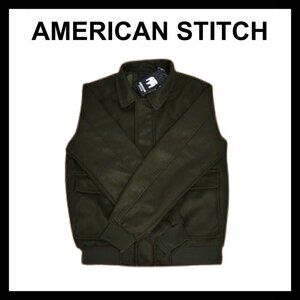 NWT AMERICAN STITCH Men's green bomber coat